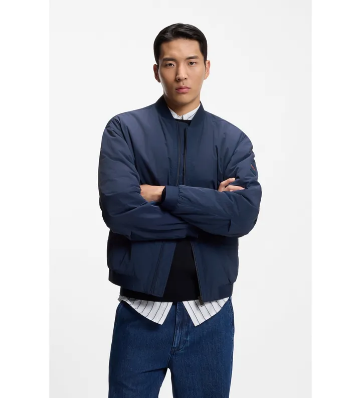 BOSS para hombre. 50555846 Chaqueta Ovarsi marino (48), Casual, Poliamida