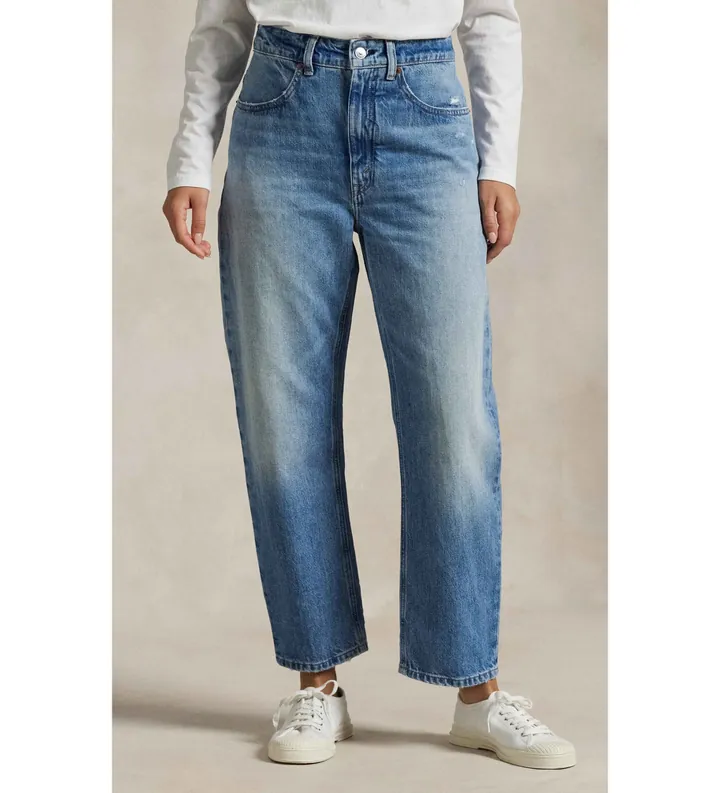 Polo Ralph Lauren para mujer. 211969371001 Jeans con corte relajado azul (30/30), Casual, Algodón, Denim