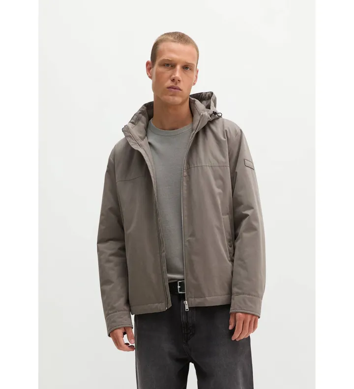 Marc O'Polo para hombre. 5000014546 Chaqueta con capucha desmontable marrón (L), Casual, Poliéster