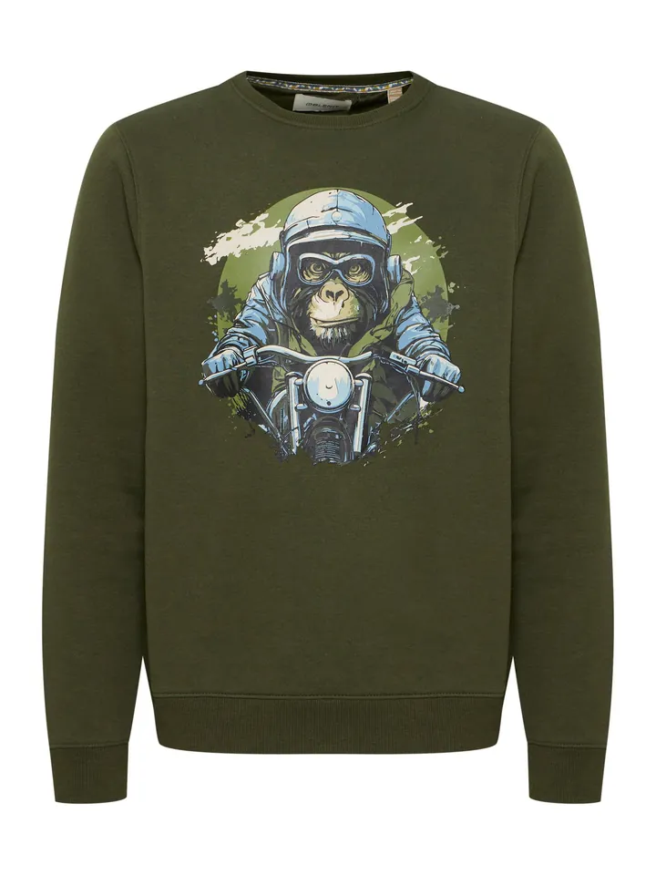 BLEND Sudadera beige / azul / verde oscuro / negro / blanco