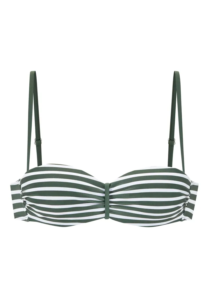 VENICE BEACH Top de bikini verde / blanco