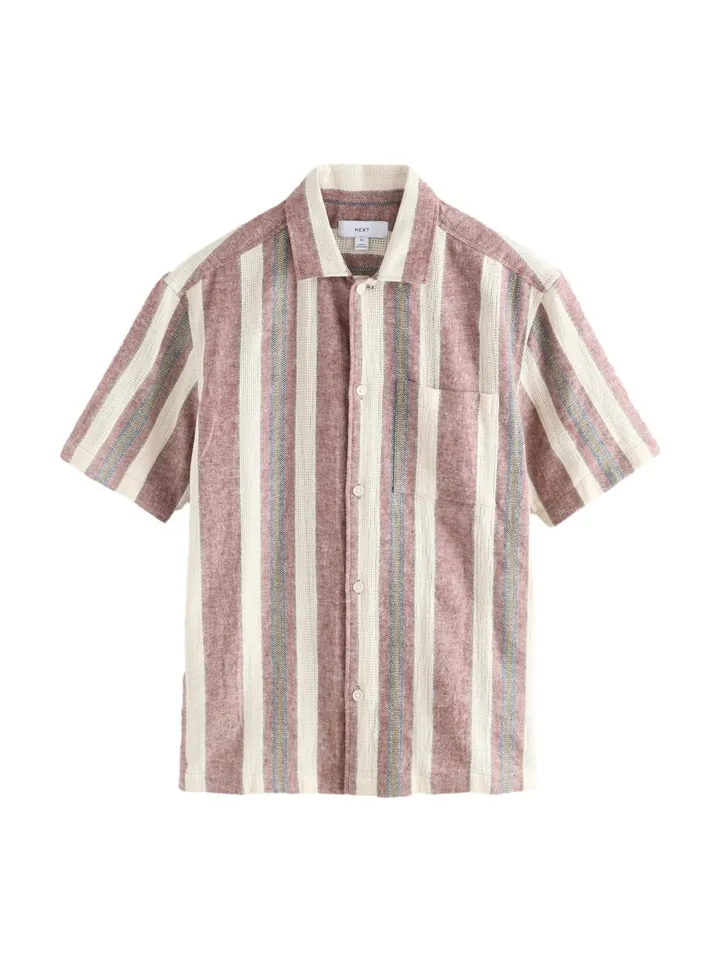 Next Camisa ecru / azul / oliva / melón