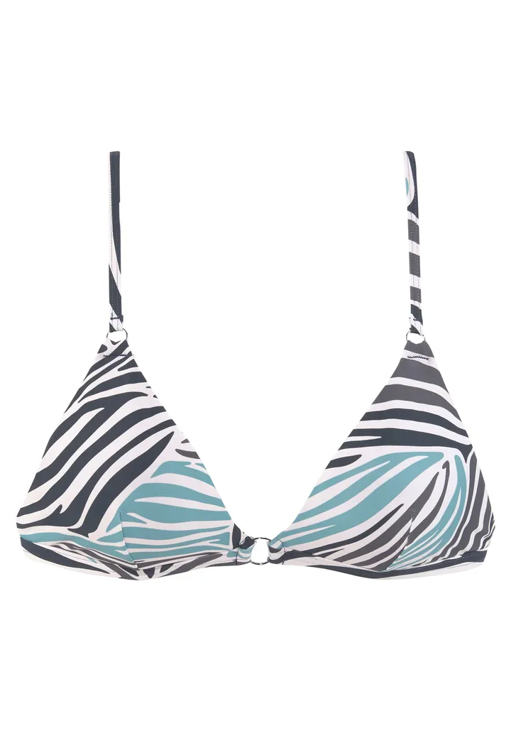 SUNSEEKER Top de bikini  azul claro / negro / blanco