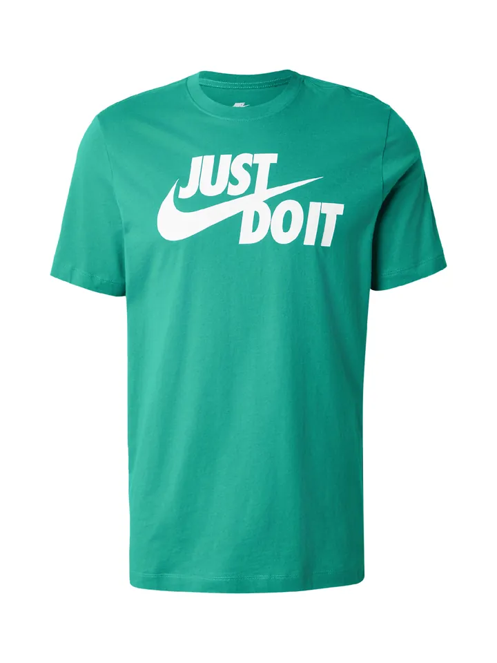 Nike Sportswear Camiseta 'Swoosh' esmeralda / blanco