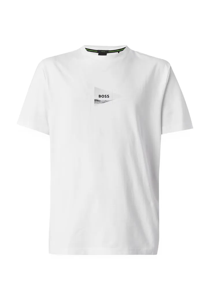 BOSS Camiseta 'Network Photo'  gris claro / negro / blanco