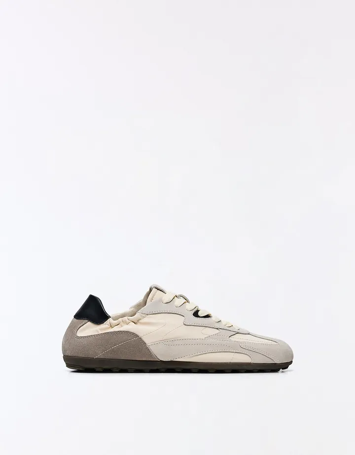 Bershka Zapatillas Estilo Retro Fino Hombre 39 Combinado