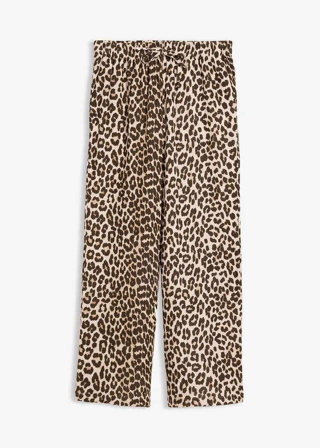 Pantalón 2 en 1 de muselina pura de algodón para durante y después del embarazo