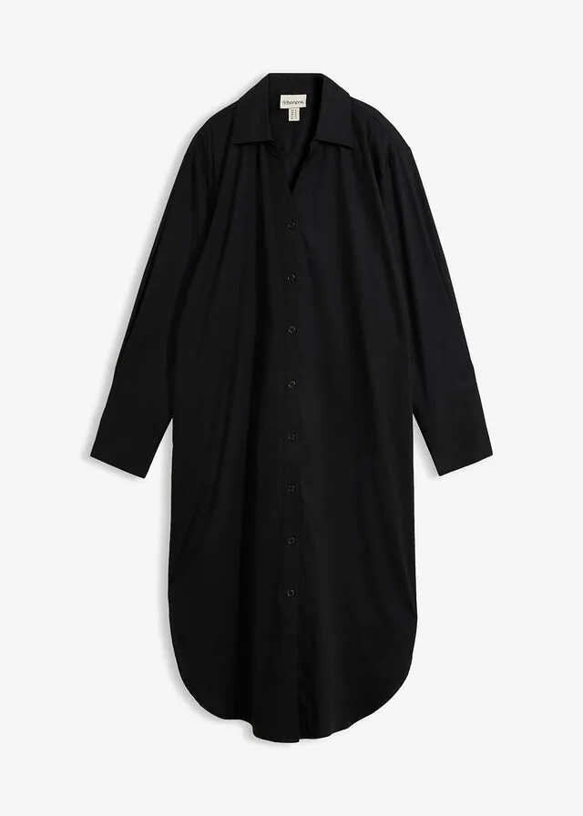 Vestido camisero de algodón