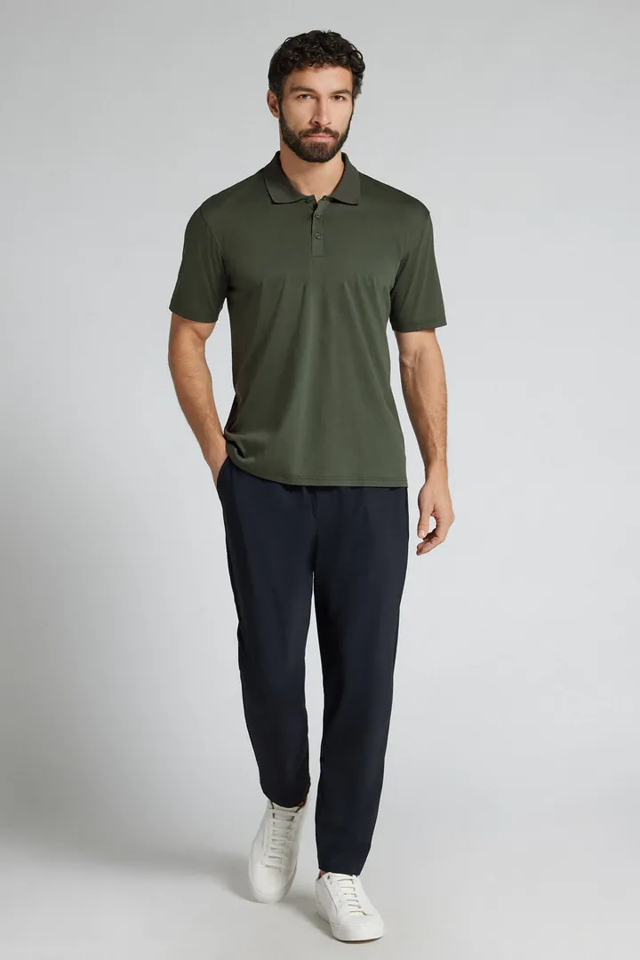 Intimissimi Polo de Algodón Superlight Mercerizado filo Premium Manga Corta Hombre Azul Tamaño L