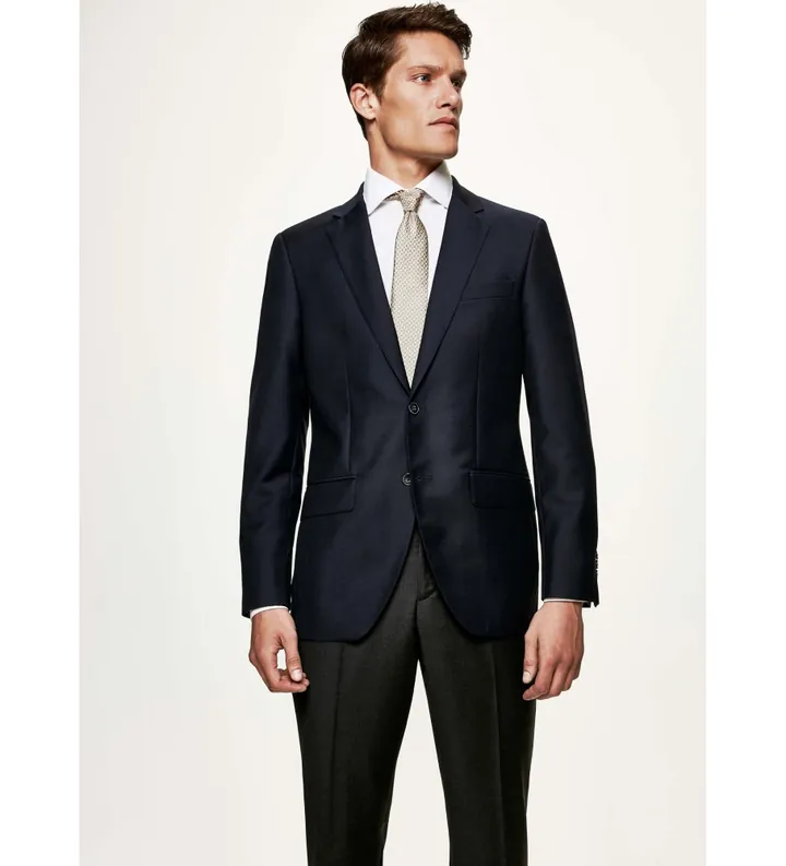 Hackett London para hombre. HM441678 Americana Lana marino (38/32), Casual, Fiesta, Clásico, Manga larga