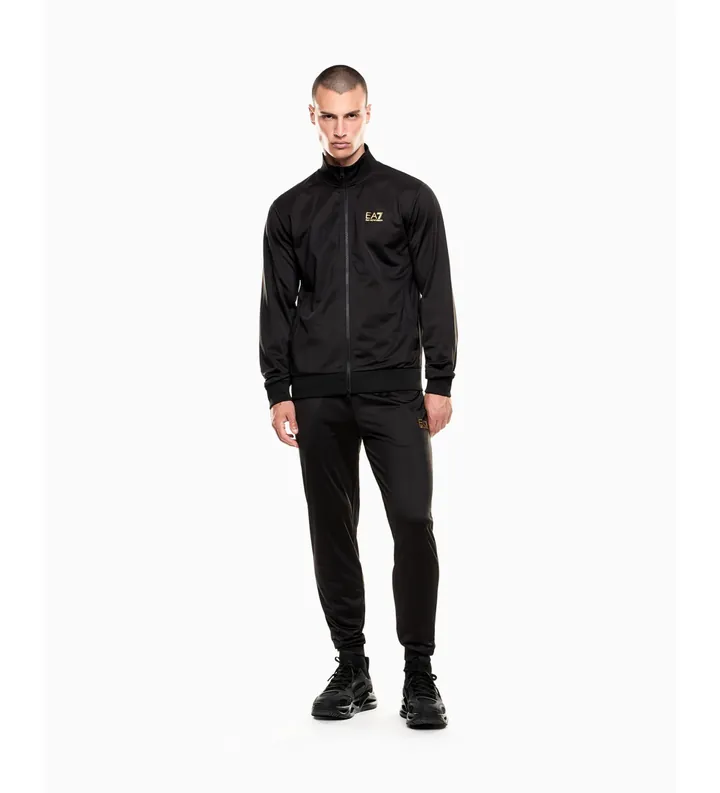 EA7 para hombre. 8NPV65_PJHCZ Conjunto Regular Fit negro (L), Casual, Deportivo, Multideporte, Poliéster, Manga larga
