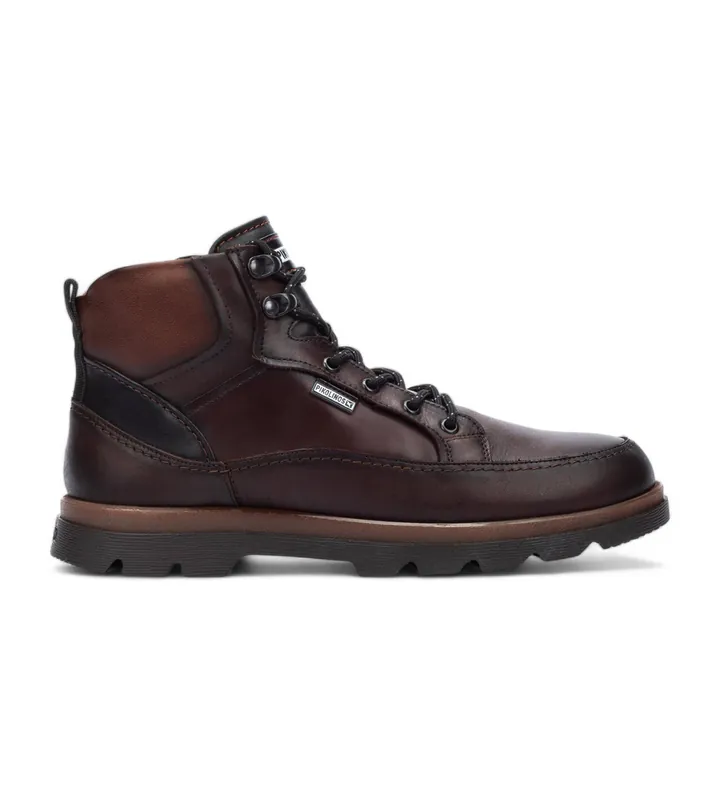 Pikolinos para hombre. M3M-8107C1 Botines de piel Vigo marrón (39), Plano, Cordones, Cremallera, Casual