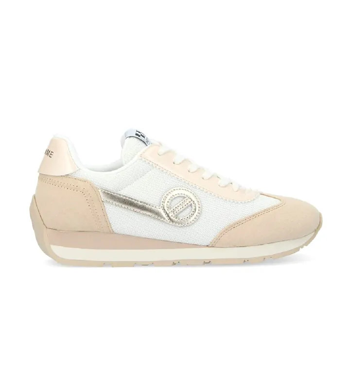 NO NAME para mujer. KNHRSN0 Zapatillas de piel City run jogger beige (36), Plano, Cordones, Casual