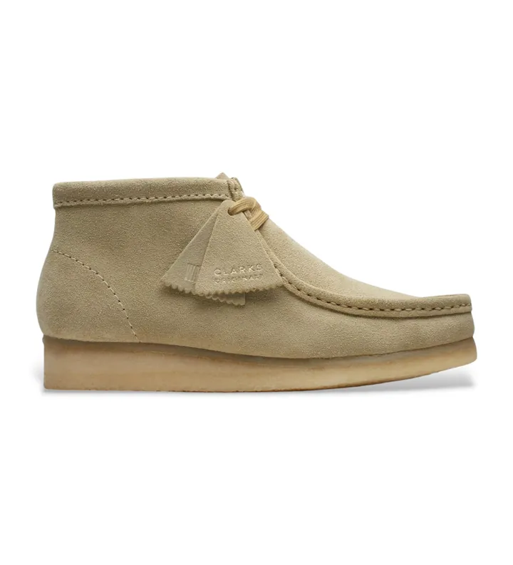 Clarks para hombre. 26155520 Botines de piel Wallabee beige (36), 1 a 3cm, Ante, Cordones, Casual