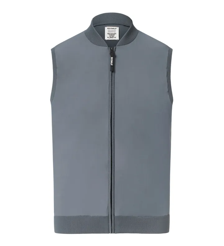 ECOALF para hombre. MCMGAKNKOBUV0568S25-317 Chaleco Kobus gris (L), Casual, Poliéster Reciclado, Sostenible