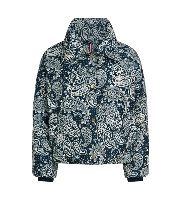 Tommy Hilfiger para mujer. WW0WW47447 Chaqueta Aop azul (L), Casual, Poliéster