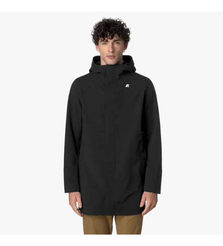K-way para hombre. K7126UW Chaqueta Marlyn Bonded negro (L), Casual, Nylon