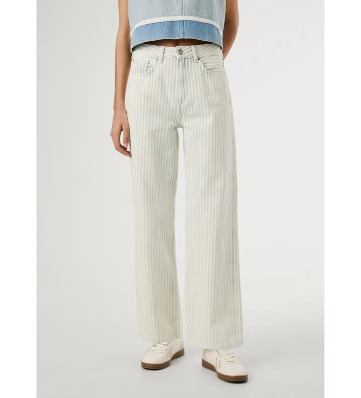 Pepe Jeans para mujer. PL205084 Jeans Straight Lexa Menta blanco roto (24/30), Casual, Algodón, Denim