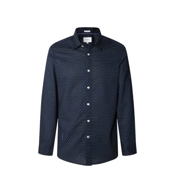 Pepe Jeans para hombre. PM3090837 Camisa Craig marino (L), Casual, Algodón, Manga larga