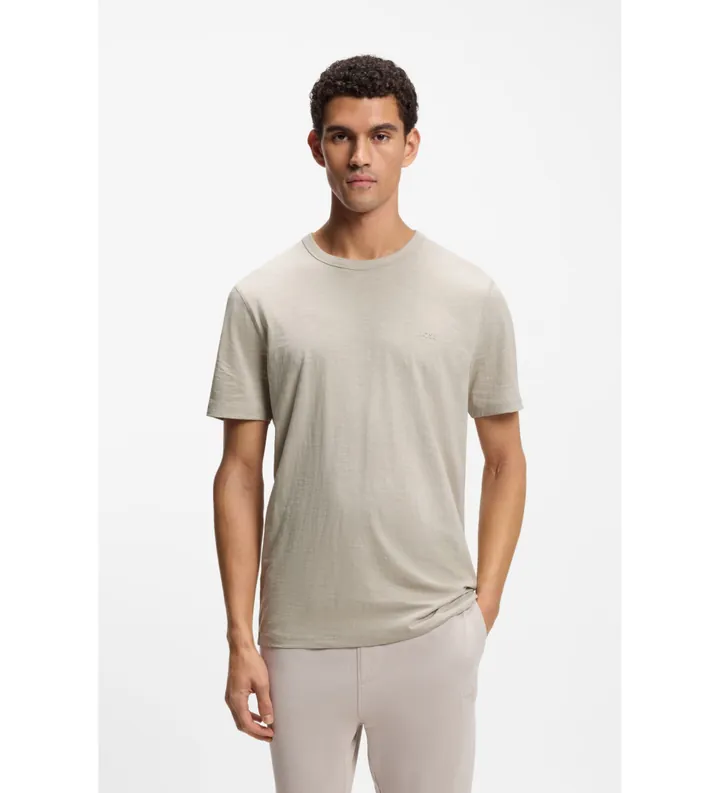 BOSS para hombre. 50508243 Camiseta Tegood beige (L), Casual, Algodón, Manga corta