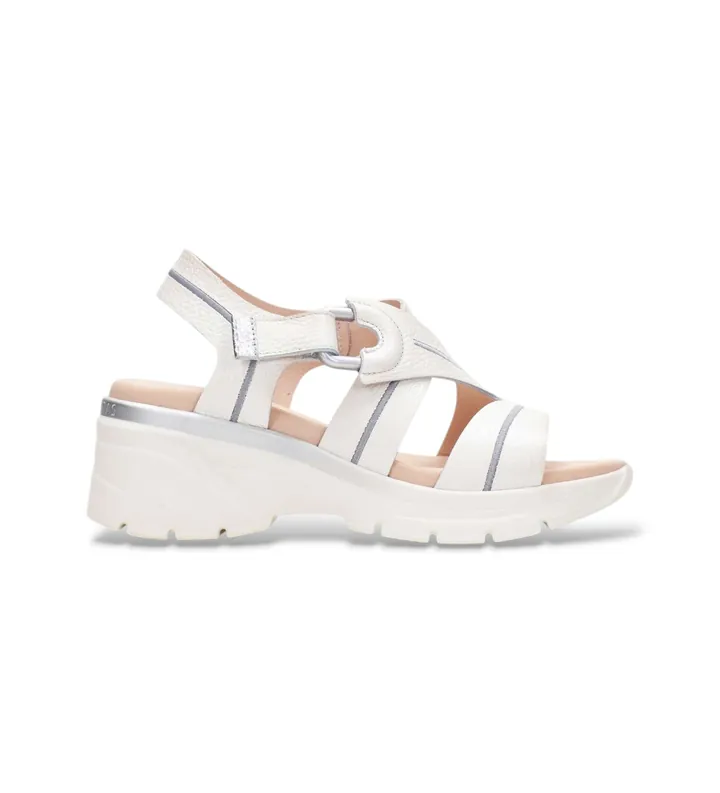 Hispanitas para mujer. HV264570 Sandalias Cedro blanco roto (38), Piel, 3 a 5cm, Velcro, Casual