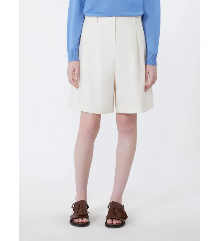 Weekend Max Mara para mujer. 2615141022600 Pantalón Corto Ecuba beige (42), Casual, Algodón