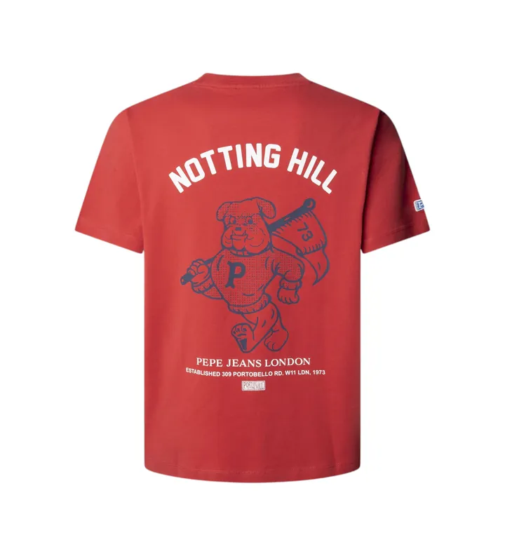 Pepe Jeans para hombre. PM5010319 Camiseta Gideon rojo (L), Casual, Algodón, Manga corta