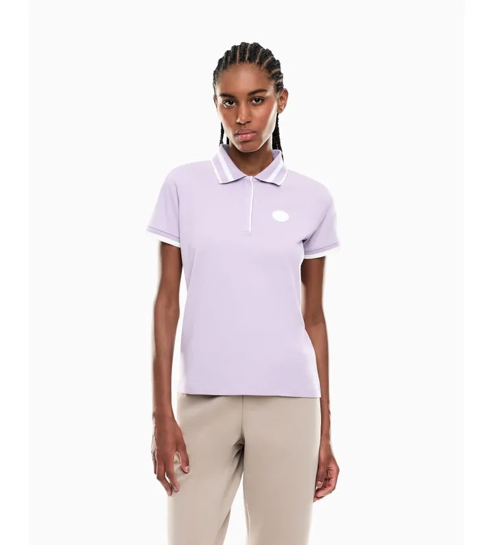 EA7 para mujer. 7W000911_AF21055 Polo Sporting Club lila (L), Casual, Algodón, Manga corta
