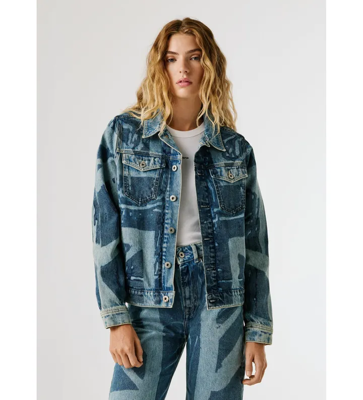 Pepe Jeans para mujer. PL4024455 Cazadora Jude azul (L), Casual, Algodón, Denim
