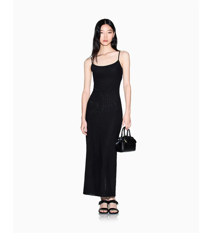 A|X Armani Exchange para mujer. XW002054AF21292UC001 Vestido Bodycon Finn negro (L), Casual, Fiesta, Poliamida, Sin mangas / Tirantes