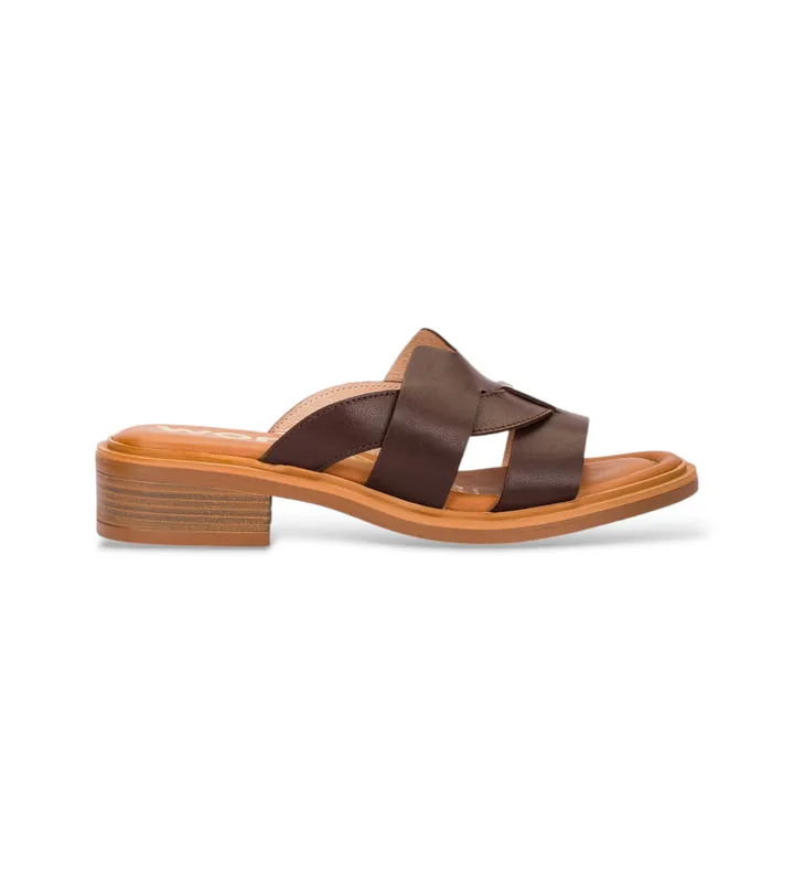 Wonders para mujer. B-9611 Sandalias Wave marrón (41), Piel, 3 a 5cm, Ninguno, Casual