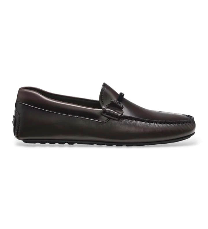 BOSS para hombre. 50548100 Mocasines de piel Noel Mocc marrón (41), Plano, Ninguno, Casual, Clásico