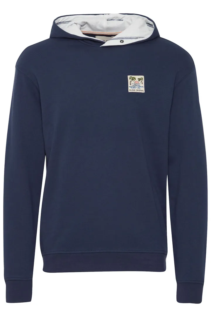 BLEND Sudadera ecru / navy / marrón / verde / naranja claro