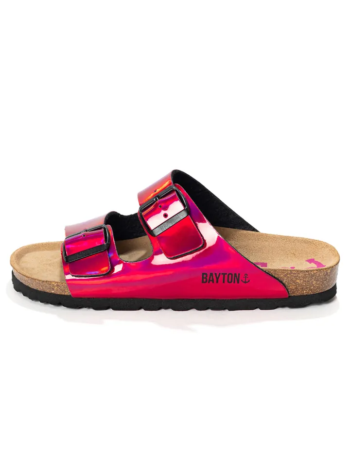 Bayton Zapatos abiertos 'Athena' rosa / negro