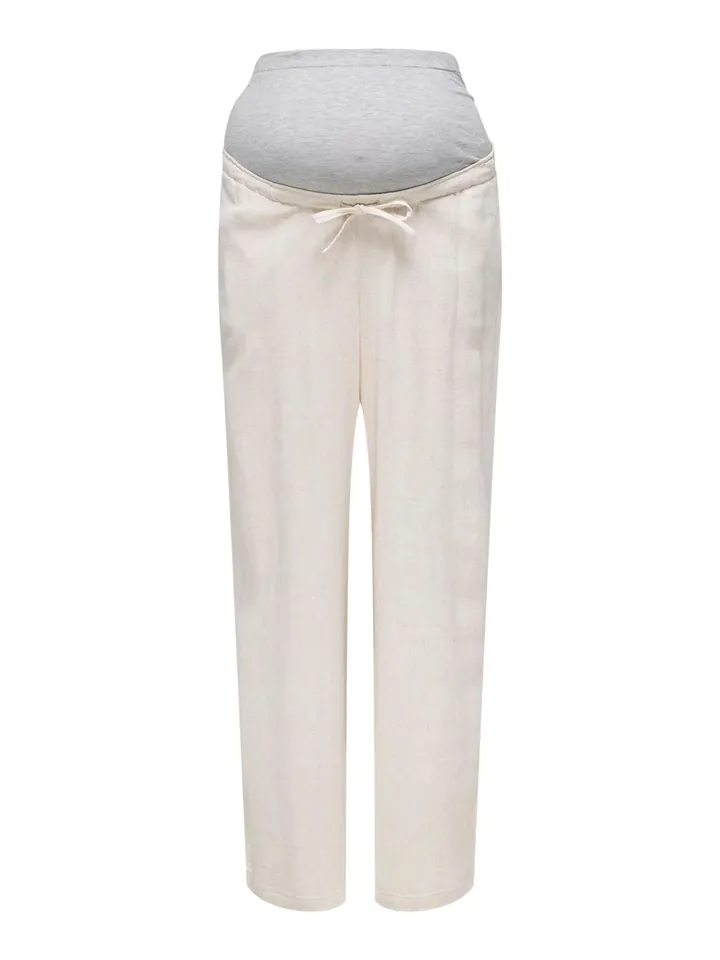 Only Maternity Pantalón 'ONMSiesta' beige moteado