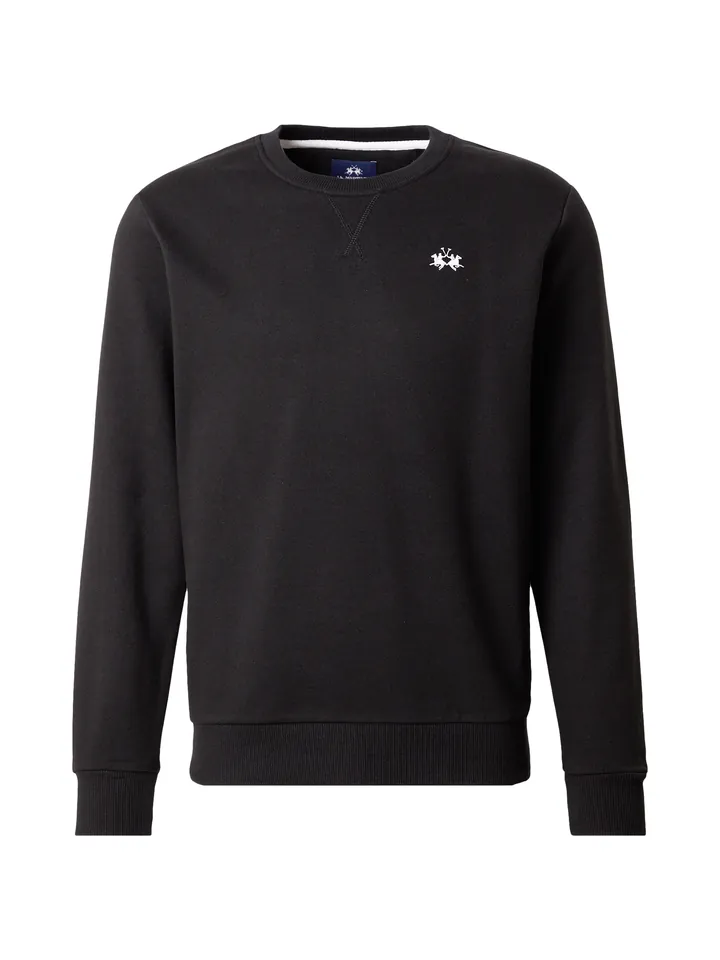 La Martina Sudadera  negro / blanco