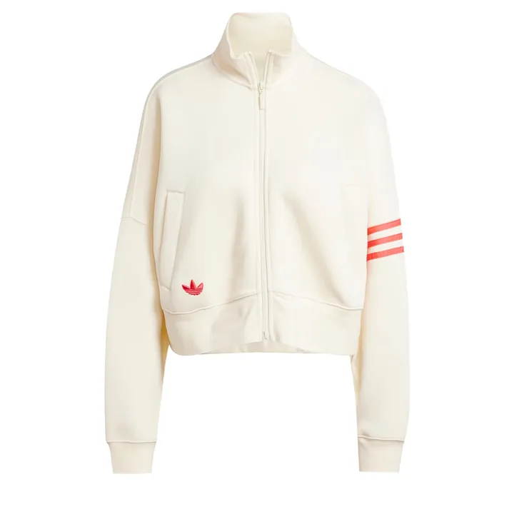 ADIDAS ORIGINALS Sudadera con cremallera 'Neuclassics'  crema / rojo claro