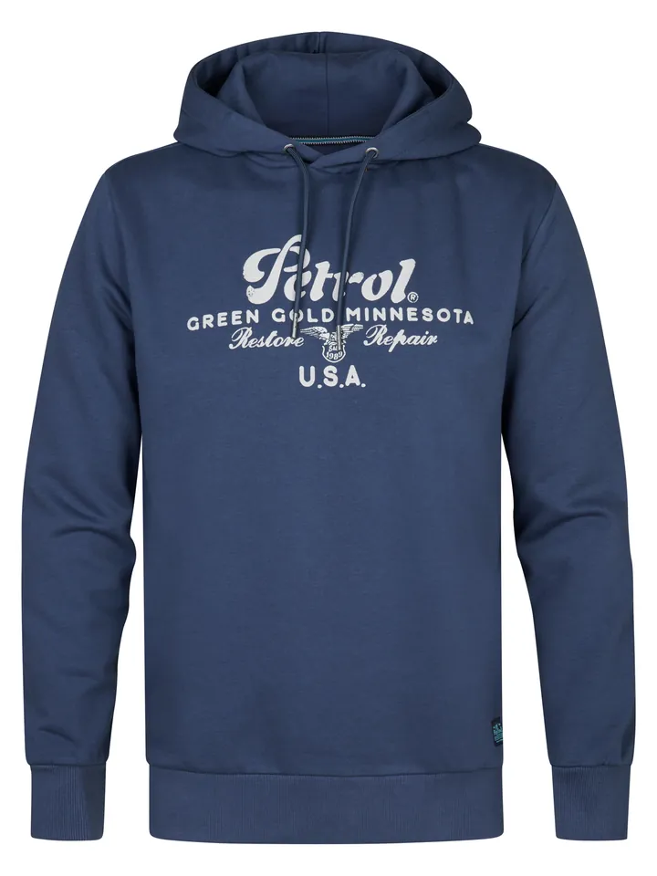 Petrol Industries Sudadera 'Yankton.'  genciana / blanco