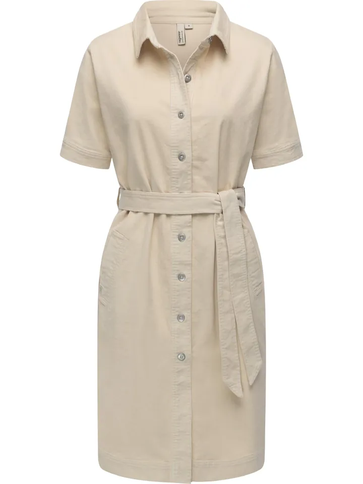 Ragwear Vestido camisero 'Rozyna' ecru