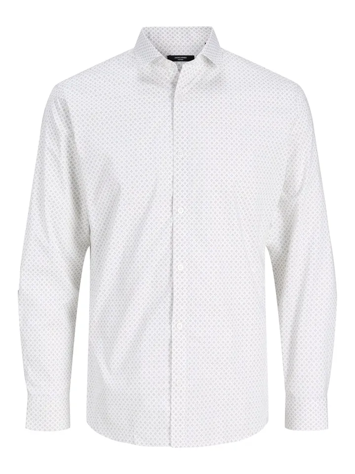 JACK & JONES Camisa  azul claro / gris / blanco