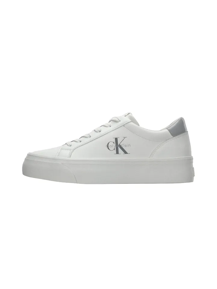 Calvin Klein Zapatillas deportivas bajas 'Flatform' plata / blanco