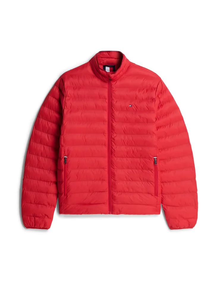 TOMMY HILFIGER Chaqueta de entretiempo 'Packable Flag Embroidery Padded' rojo