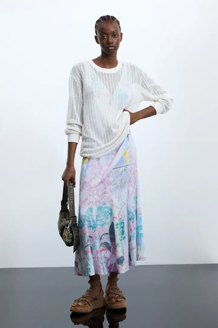 Desigual, Vestido Estampado 2 en 1, Mujer, L