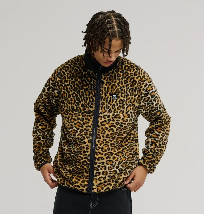 Lynx - Polar de sherpa con cremallera Marrón Unisex