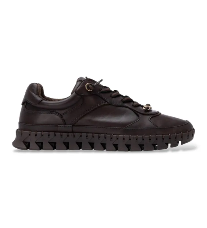 Carmela para mujer. 16421804-MARRON Zapatillas de Piel 164218 marrón (35), Plano, Cordones, Casual