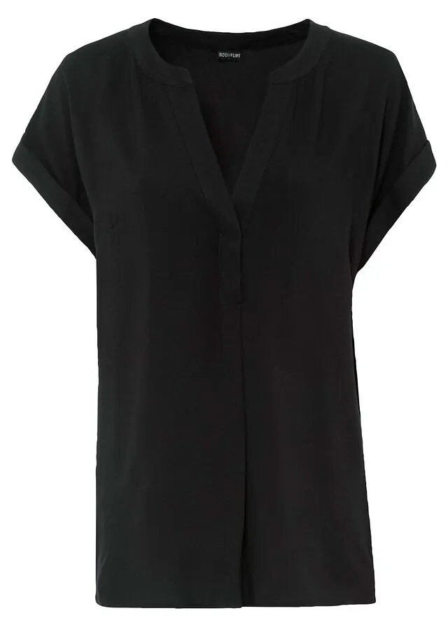 Blusa tipo túnica de viscosa pura