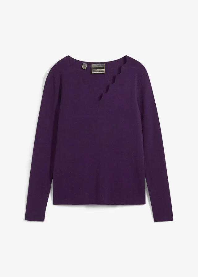 Jersey de punto fino de una suave mezcla de viscosa