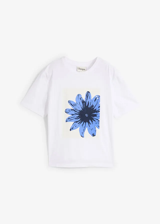 Camiseta estampada de algodón puro