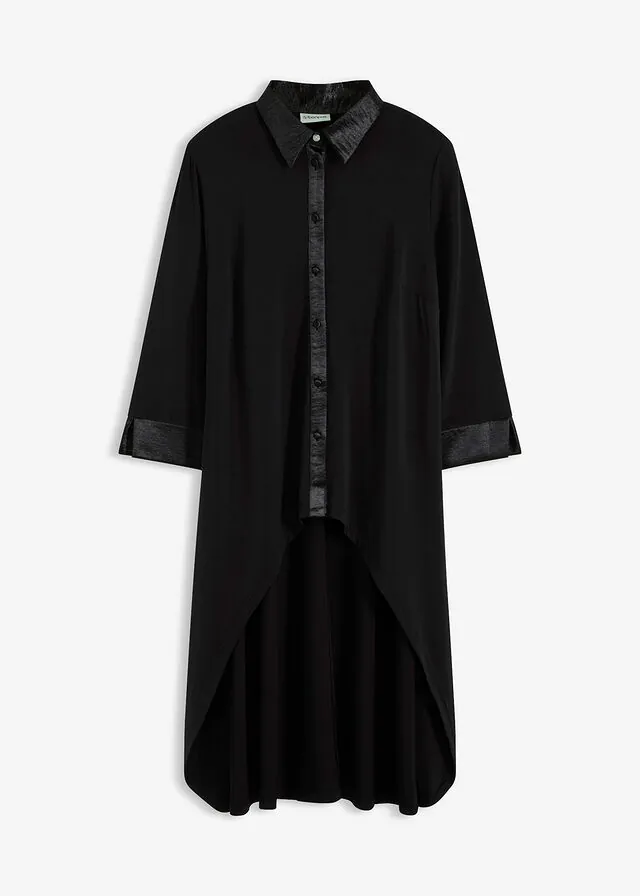 Blusa de punto con ribetes de satén