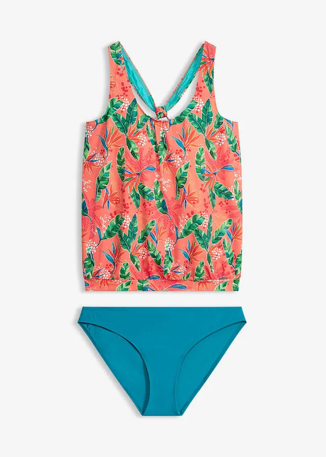 Tankini holgado con solución para la espalda (2 piezas)